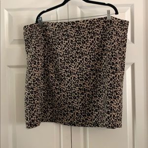 Loft Plus Leopard Skirt, Size 20